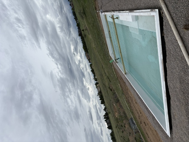 Fiberglass swimming pool installation