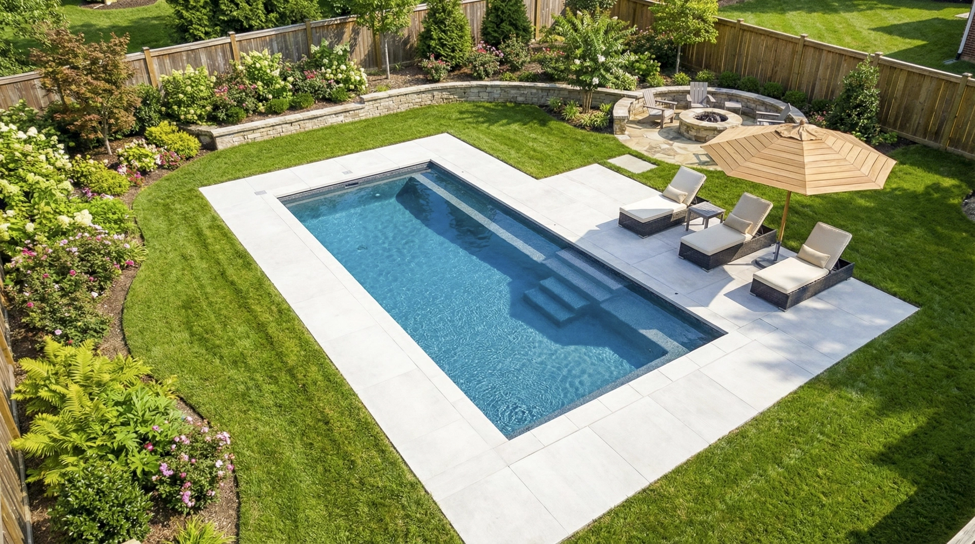 Fiberglass pool installation